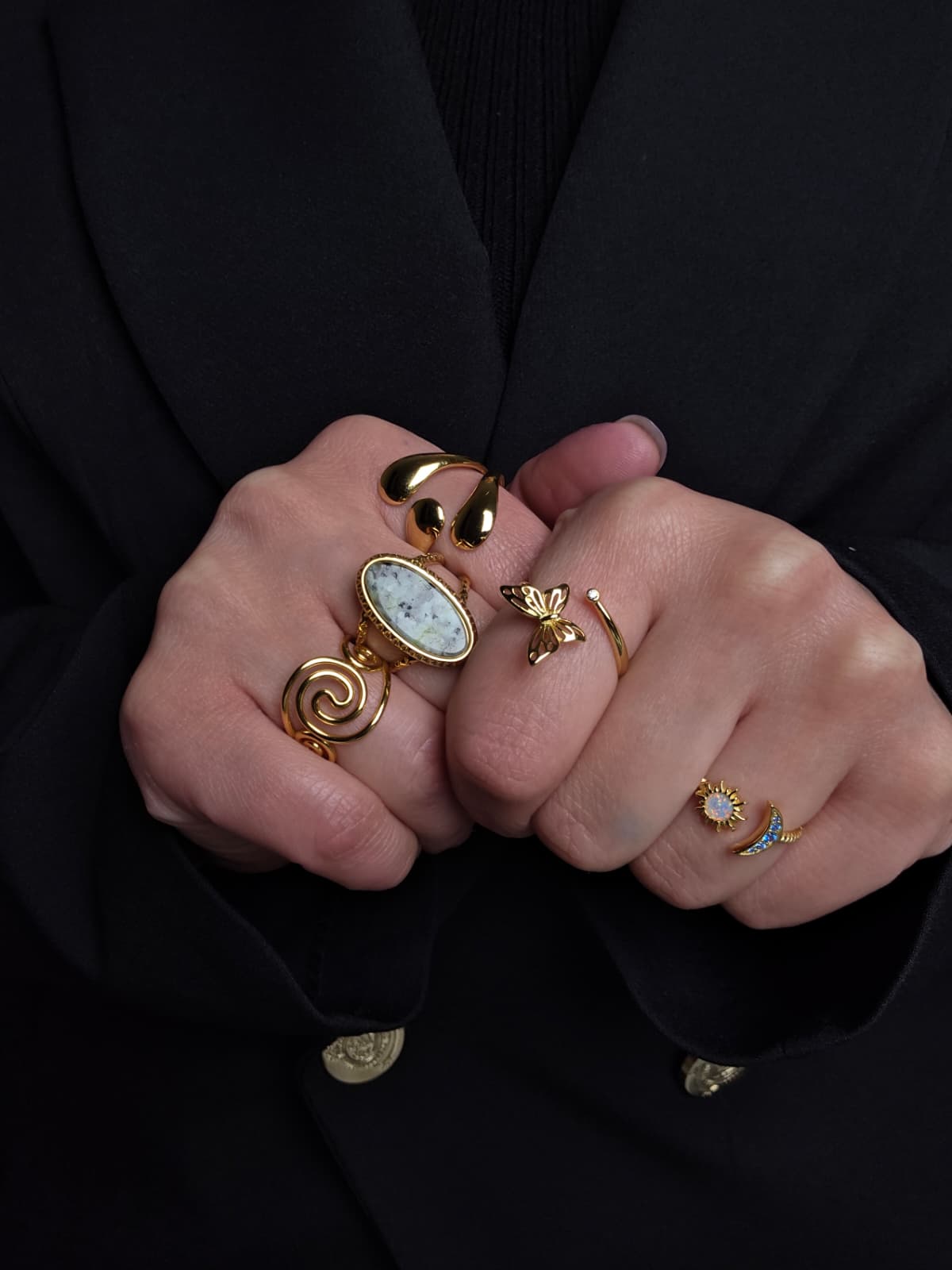 خواتم مطلية ذهب عيار 18 - Gold Plated 18K- Rings