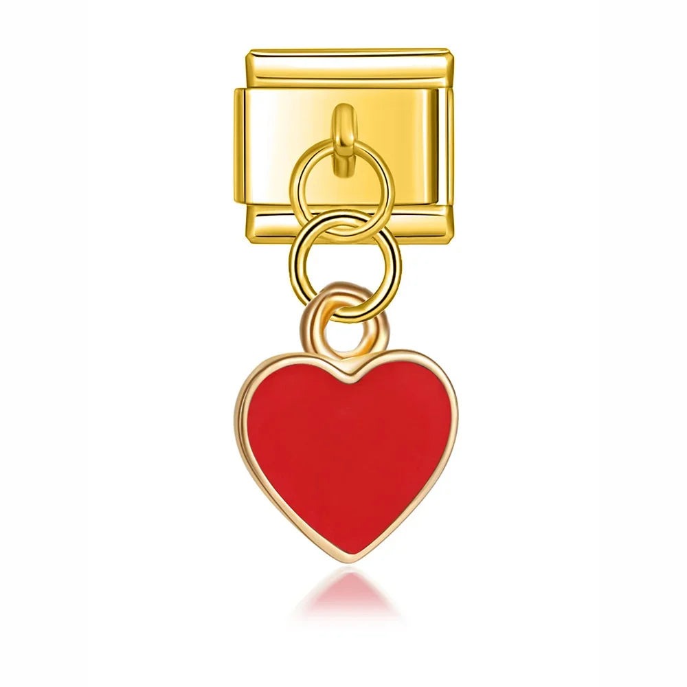 Golden Heart Charms - مجموعة نبض الذهب